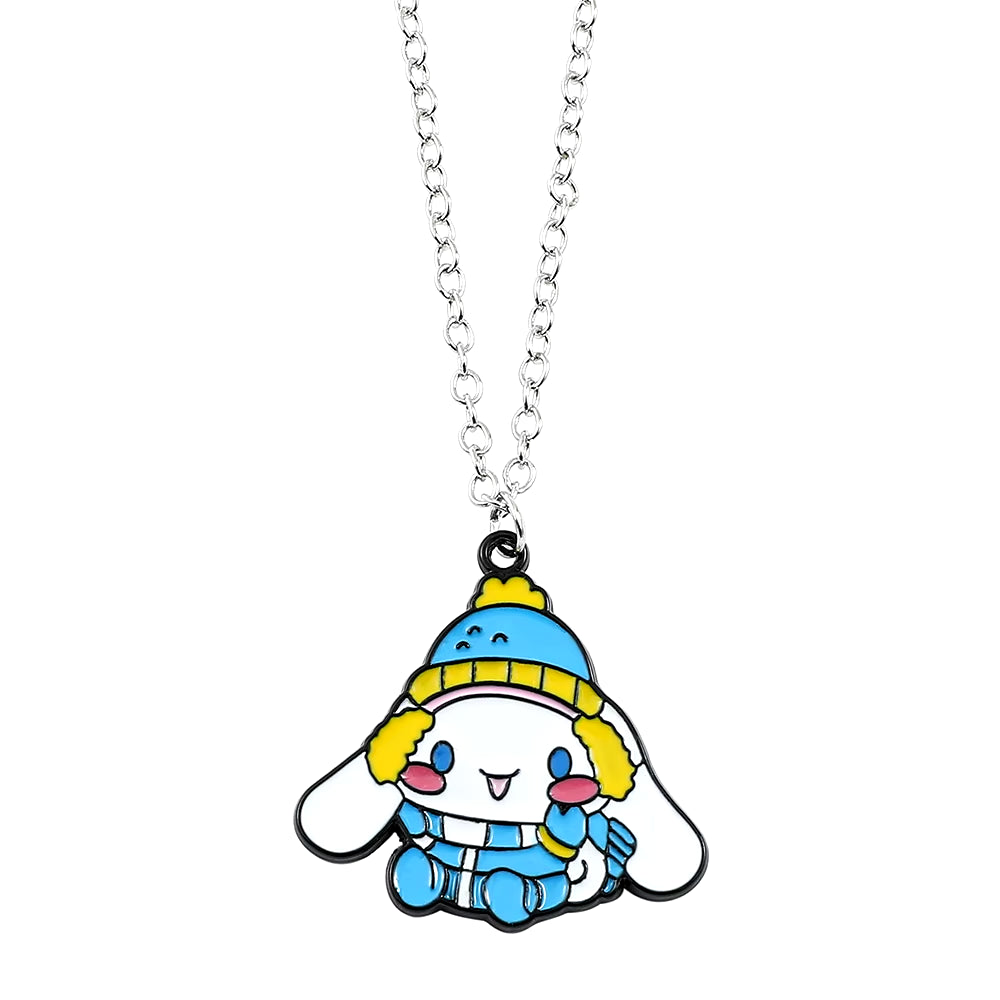 Sanrio Cinnamoroll Necklace - Cute Anime Pendant & Metal Badge | Kawaii Jewelry Accessory Gift