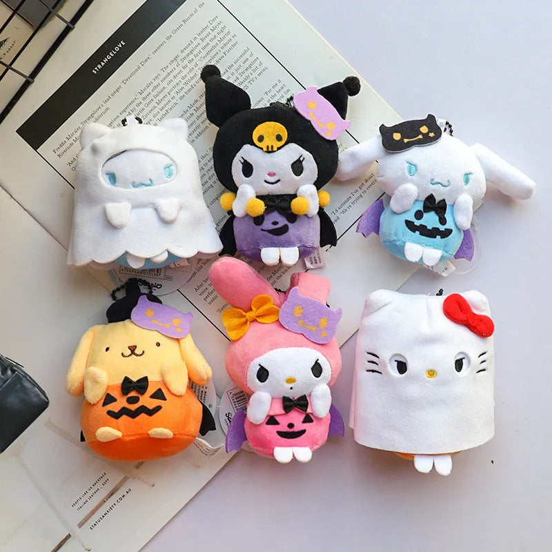 Kawaii Hello Kitty & Sanrio Friends Halloween Plush Keychain