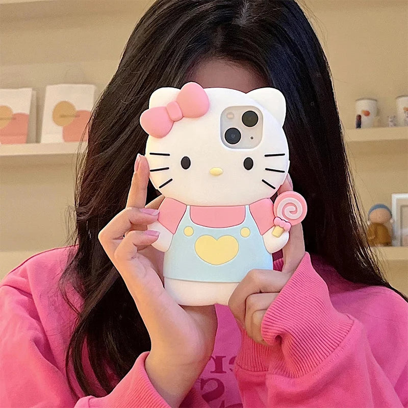 Cartoon iPhone 14 Case - Hello Kitty, My Melody, Kuromi, Cute Girls' Designs