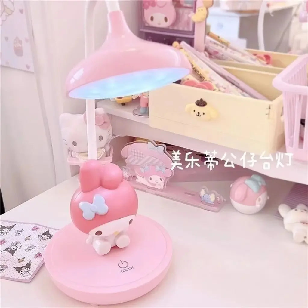 "Authentic Sanrio LED Night Light - Hello Kitty & My Melody Cartoon Lamp for Kids, Cute Bedroom or Desktop Decor, Perfect Gift"