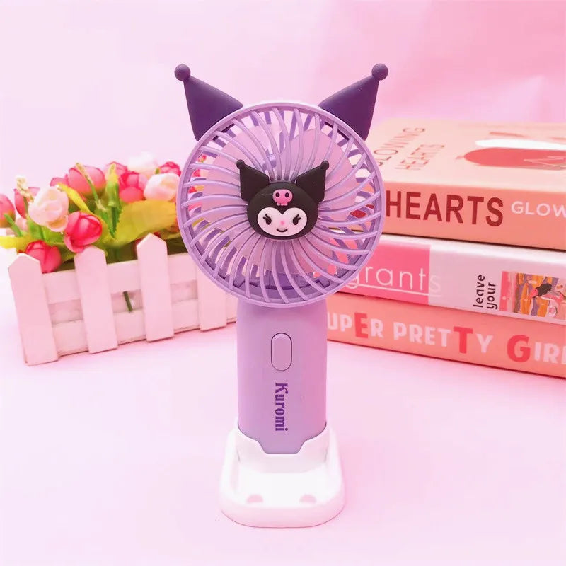 Hello Kitty & My Melody Mini USB Fan - Cute Anime Kawaii Portable Handheld Gift