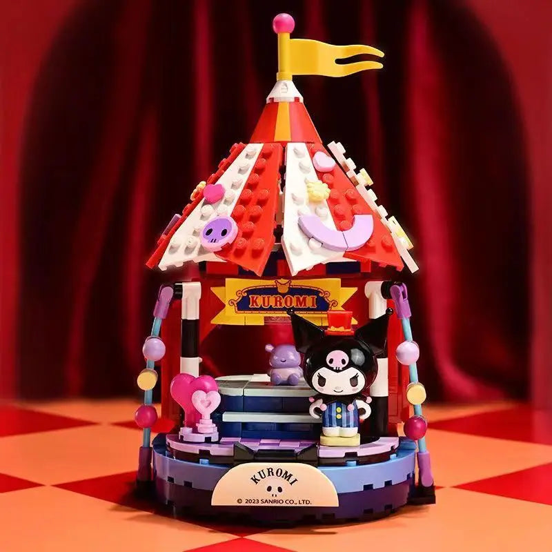 Sanrio Magic Circus Lego - Kuromi & Hello Kitty Anime Bricks | Cute Kids Gift