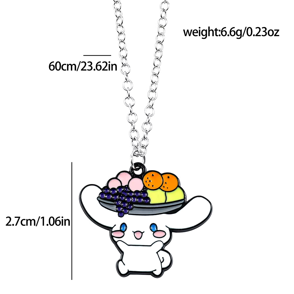 Sanrio Cinnamoroll Necklace - Cute Anime Pendant & Metal Badge | Kawaii Jewelry Accessory Gift