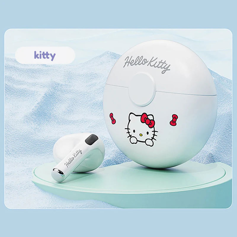 "Kawaii Kuromi Bluetooth Earphones - Hello Kitty & Cinnamoroll TWS Wireless Headphones"