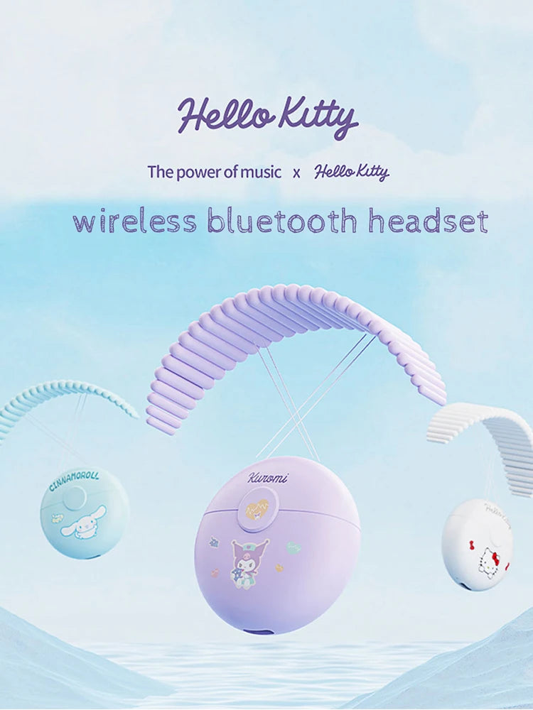 "Kawaii Kuromi Bluetooth Earphones - Hello Kitty & Cinnamoroll TWS Wireless Headphones"