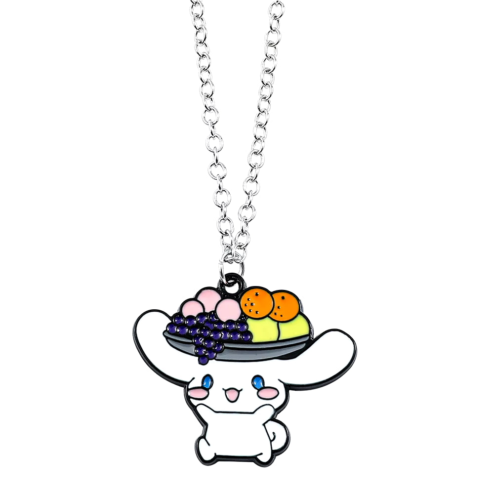 Sanrio Cinnamoroll Necklace - Cute Anime Pendant & Metal Badge | Kawaii Jewelry Accessory Gift