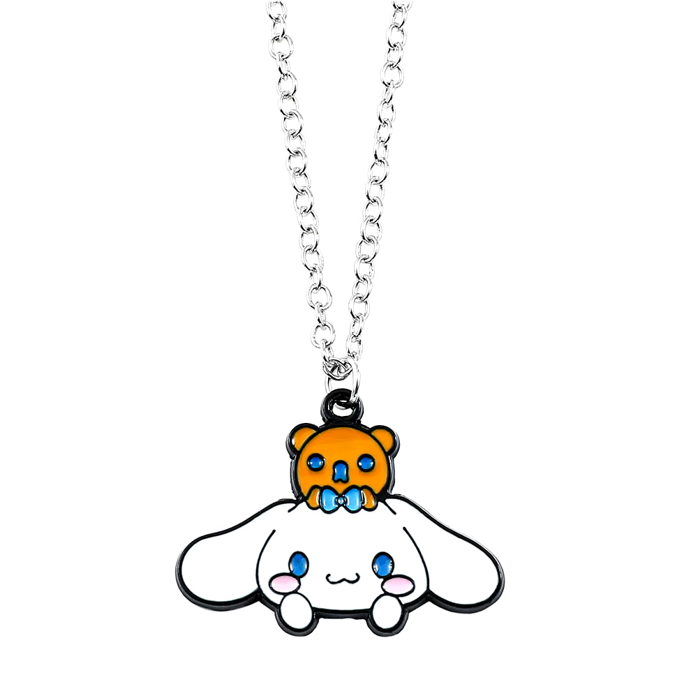 Sanrio Cinnamoroll Necklace - Cute Anime Pendant & Metal Badge | Kawaii Jewelry Accessory Gift