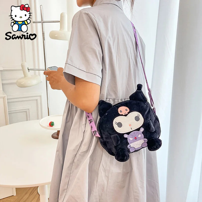 Kawaii Plush Bag - Kuromi Shoulder Bag, Cinnamoroll Crossbody, My Melody Backpack