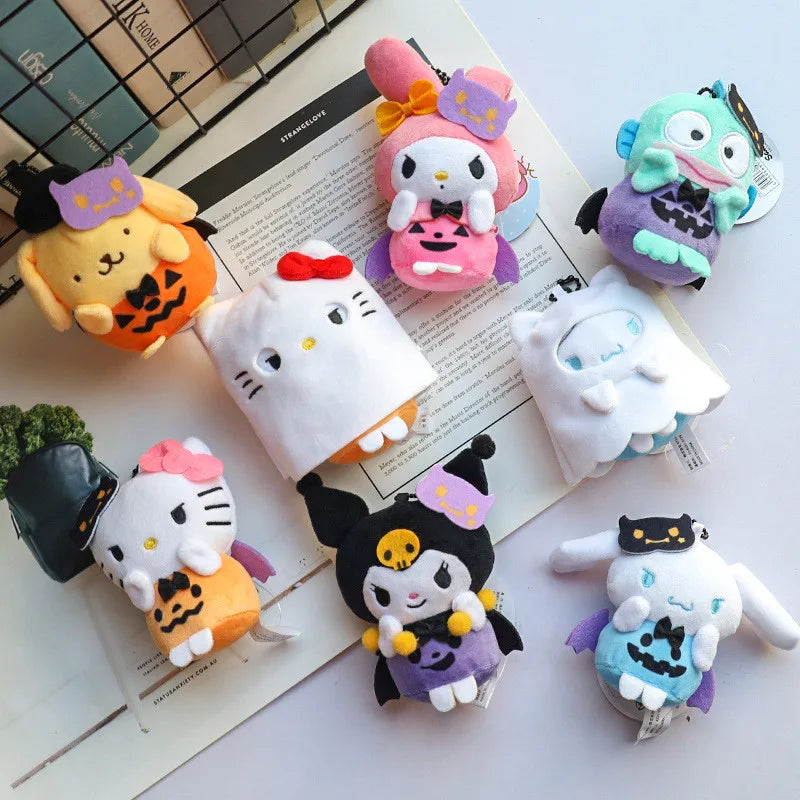 Kawaii Hello Kitty & Sanrio Friends Halloween Plush Keychain